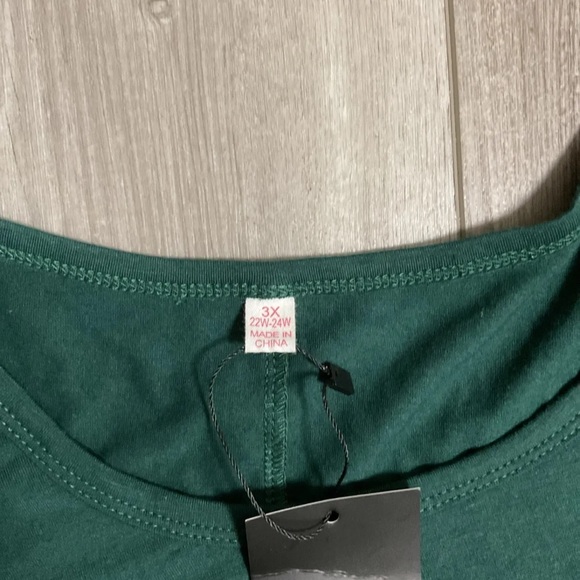 Showmall Hunter Green Women’s Pullover Trapeze Top Size 3X NWT - Picture 5 of 8